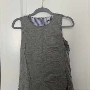 J. Crew Gray and Blue Sleeveless Top